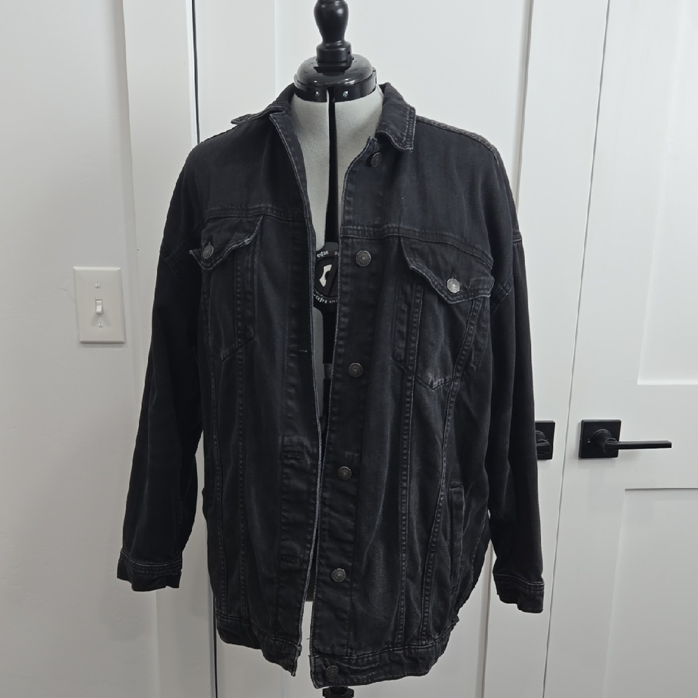 American Eagle Black Denim Jacket